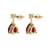 2.20 Ct.Tw. Ruby Earrings, 18K Yellow Gold 4
