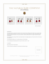 Ruby Earrings 2.89 Ct.Tw.Total Carat Weight, 14K Yellow White Appraisal