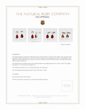 Ruby Earrings 1.92 Ct.Tw.Total Carat Weight, 14K Yellow White Appraisal