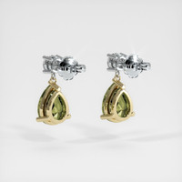 <span>3.20</span>&nbsp;<span class="tooltip-light">Ct.Tw.<span class="tooltiptext">Total Carat Weight</span></span> Sapphire Earrings, 14K Yellow & White 4