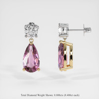 <span>1.83</span>&nbsp;<span class="tooltip-light">Ct.Tw.<span class="tooltiptext">Total Carat Weight</span></span> Gemstone Earrings, 14K Yellow & White 2