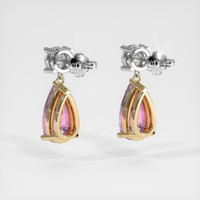 3.48 Ct.Tw. Gemstone Earrings, 14K Yellow & White 4