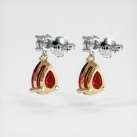 Ruby Earrings 2.89 Ct.Tw.Total Carat Weight, 18K Yellow White Preview