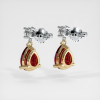 <span>0.99</span>&nbsp;<span class="tooltip-light">Ct.Tw.<span class="tooltiptext">Total Carat Weight</span></span> Ruby Earrings, 18K Yellow & White 4