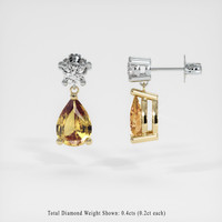 <span>2.79</span>&nbsp;<span class="tooltip-light">Ct.Tw.<span class="tooltiptext">Total Carat Weight</span></span> Sapphire Earrings, 18K Yellow & White 2
