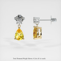<span>1.57</span>&nbsp;<span class="tooltip-light">Ct.Tw.<span class="tooltiptext">Total Carat Weight</span></span> Sapphire Earrings, 18K Yellow & White 2