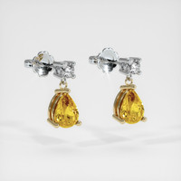<span>1.57</span>&nbsp;<span class="tooltip-light">Ct.Tw.<span class="tooltiptext">Total Carat Weight</span></span> Sapphire Earrings, 18K Yellow & White 3