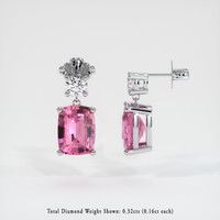 <span>3.60</span>&nbsp;<span class="tooltip-light">Ct.Tw.<span class="tooltiptext">Total Carat Weight</span></span> Sapphire Earrings, Platinum 950 2
