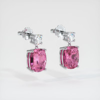 <span>3.60</span>&nbsp;<span class="tooltip-light">Ct.Tw.<span class="tooltiptext">Total Carat Weight</span></span> Sapphire Earrings, Platinum 950 3