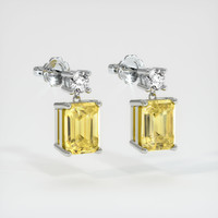 <span>6.07</span>&nbsp;<span class="tooltip-light">Ct.Tw.<span class="tooltiptext">Total Carat Weight</span></span> Sapphire Earrings, Platinum 950 3