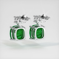 6.62 Ct.Tw. Emerald Earrings, Platinum 950 4