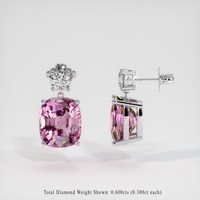 7.48 Ct.Tw. Gemstone Earrings, Platinum 950 2