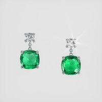 <span>1.90</span>&nbsp;<span class="tooltip-light">Ct.Tw.<span class="tooltiptext">Total Carat Weight</span></span> Emerald Earrings, Platinum 950 1