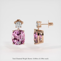 7.48 Ct.Tw. Gemstone Earrings, 14K Rose Gold 2