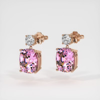 7.48 Ct.Tw. Gemstone Earrings, 14K Rose Gold 3
