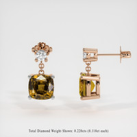 <span>4.21</span>&nbsp;<span class="tooltip-light">Ct.Tw.<span class="tooltiptext">Total Carat Weight</span></span> Gemstone Earrings, 14K Rose Gold 2