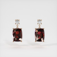 4.78 Ct.Tw. Gemstone Earrings, 14K Rose Gold 1