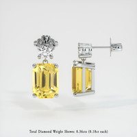 <span>6.07</span>&nbsp;<span class="tooltip-light">Ct.Tw.<span class="tooltiptext">Total Carat Weight</span></span> Sapphire Earrings, 14K White Gold 2