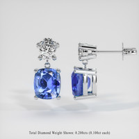 <span>1.79</span>&nbsp;<span class="tooltip-light">Ct.Tw.<span class="tooltiptext">Total Carat Weight</span></span> Sapphire Earrings, 14K White Gold 2