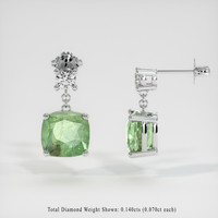 <span>2.76</span>&nbsp;<span class="tooltip-light">Ct.Tw.<span class="tooltiptext">Total Carat Weight</span></span> Gemstone Earrings, 14K White Gold 2