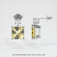 <span>1.19</span>&nbsp;<span class="tooltip-light">Ct.Tw.<span class="tooltiptext">Total Carat Weight</span></span> Sapphire Earrings, 18K White Gold 2