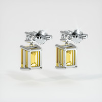 <span>6.07</span>&nbsp;<span class="tooltip-light">Ct.Tw.<span class="tooltiptext">Total Carat Weight</span></span> Sapphire Earrings, 18K White Gold 4