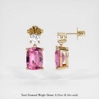 <span>3.60</span>&nbsp;<span class="tooltip-light">Ct.Tw.<span class="tooltiptext">Total Carat Weight</span></span> Sapphire Earrings, 14K Yellow Gold 2