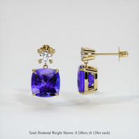 <span>1.94</span>&nbsp;<span class="tooltip-light">Ct.Tw.<span class="tooltiptext">Total Carat Weight</span></span> Gemstone Earrings, 14K Yellow Gold 2