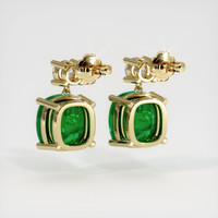 6.62 Ct.Tw. Emerald Earrings, 18K Yellow Gold 4