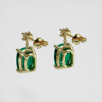 <span>2.46</span> <span class="tooltip-light">Ct.Tw.<span class="tooltiptext">Total Carat Weight</span></span> Emerald Earrings, 18K Yellow Gold 4
