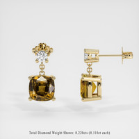 <span>4.21</span>&nbsp;<span class="tooltip-light">Ct.Tw.<span class="tooltiptext">Total Carat Weight</span></span> Gemstone Earrings, 18K Yellow Gold 2