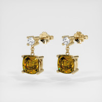 <span>4.21</span>&nbsp;<span class="tooltip-light">Ct.Tw.<span class="tooltiptext">Total Carat Weight</span></span> Gemstone Earrings, 18K Yellow Gold 3