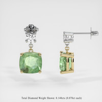 <span>2.76</span>&nbsp;<span class="tooltip-light">Ct.Tw.<span class="tooltiptext">Total Carat Weight</span></span> Gemstone Earrings, 14K Yellow & White 2