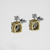 <span>3.21</span>&nbsp;<span class="tooltip-light">Ct.Tw.<span class="tooltiptext">Total Carat Weight</span></span> Grey Spinel Earrings, 14K Yellow & White 4