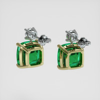 <span>6.62</span>&nbsp;<span class="tooltip-light">Ct.Tw.<span class="tooltiptext">Total Carat Weight</span></span> Emerald Earrings, 18K Yellow & White 4