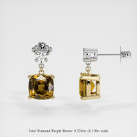 <span>2.24</span>&nbsp;<span class="tooltip-light">Ct.Tw.<span class="tooltiptext">Total Carat Weight</span></span> Gemstone Earrings, 18K Yellow & White 2