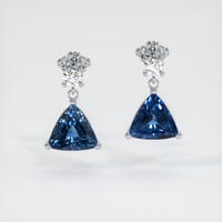 <span>1.05</span>&nbsp;<span class="tooltip-light">Ct.Tw.<span class="tooltiptext">Total Carat Weight</span></span> Sapphire Earrings, 14K White Gold 1
