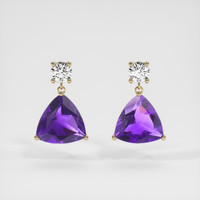 <span>2.57</span>&nbsp;<span class="tooltip-light">Ct.Tw.<span class="tooltiptext">Total Carat Weight</span></span> Gemstone Earrings, 14K Yellow Gold 1