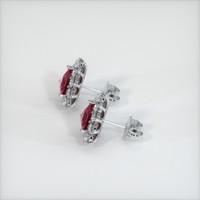 <span>2.51</span>&nbsp;<span class="tooltip-light">Ct.Tw.<span class="tooltiptext">Total Carat Weight</span></span> Ruby Earrings, Platinum 950 2