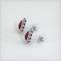 <span>2.51</span>&nbsp;<span class="tooltip-light">Ct.Tw.<span class="tooltiptext">Total Carat Weight</span></span> Ruby Earrings, 14K White Gold 2