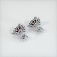 <span>2.51</span>&nbsp;<span class="tooltip-light">Ct.Tw.<span class="tooltiptext">Total Carat Weight</span></span> Ruby Earrings, 14K White Gold 4