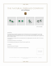 Halo Emerald Earrings 0.75 Ct.Tw.Total Carat Weight, 18K White Gold Appraisal