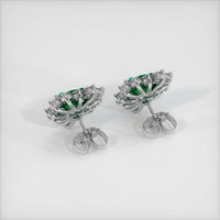 <span>6.58</span>&nbsp;<span class="tooltip-light">Ct.Tw.<span class="tooltiptext">Total Carat Weight</span></span> Emerald Earrings, 18K White Gold 4