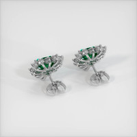 <span>2.55</span> <span class="tooltip-light">Ct.Tw.<span class="tooltiptext">Total Carat Weight</span></span> Emerald Earrings, 18K White Gold 4