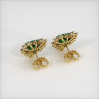 <span>6.58</span> <span class="tooltip-light">Ct.Tw.<span class="tooltiptext">Total Carat Weight</span></span> Emerald Earrings, 18K Yellow Gold 4