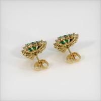 <span>2.55</span>&nbsp;<span class="tooltip-light">Ct.Tw.<span class="tooltiptext">Total Carat Weight</span></span> Emerald Earrings, 18K Yellow Gold 4