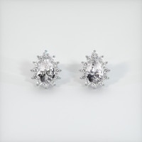 <span>1.66</span>&nbsp;<span class="tooltip-light">Ct.Tw.<span class="tooltiptext">Total Carat Weight</span></span> Sapphire Earrings, Platinum 950 1