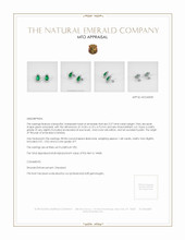 Emerald Earrings 3.27 Ct.Tw.Total Carat Weight, Platinum 950 Appraisal