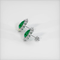 <span>3.27</span>&nbsp;<span class="tooltip-light">Ct.Tw.<span class="tooltiptext">Total Carat Weight</span></span> Emerald Earrings, Platinum 950 3