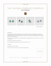 Emerald Earrings 6.96 Ct.Tw.Total Carat Weight Platinum 950 Appraisal